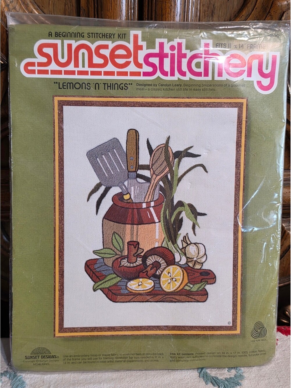 Sunset Stitchery Lemons 'N' Things Crewel Kit 2390